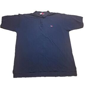 Tommy Hilfiger Polo Shirt Mens XXL Blue Short Sleeve Casual Logo Preppy Adult